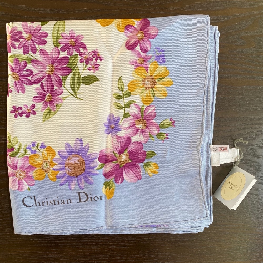 Christian Dior floral scarf